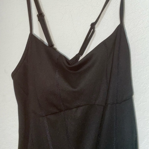 Victoria’s Secret Pink Ultimate Runsie Black Corset Style Athleisure Romper Sz L - Picture 9 of 12